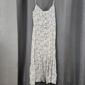 Floral White Maxi Dress